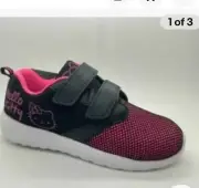 Girls Shoes Sanrio Hello Kitty Black/Fuchsia Runners Size EU 32/ AU 2