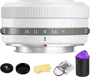 TTARTISAN AF 27mm f2.8 APS-C Frame Lens Ultra-Compact Pancake Lens for Fuji X Mount Cameras for Fujifilm XS10 X-E4 X-T10 X-T20 X-T3 X-T4 X-T100 X-T200 X-T30 X-Pro1 X-Pro2 X-Pro3 X-E1-White