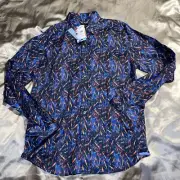 Robert Graham Mens Long Sleeve Shirt Tailored Fit Nwt