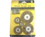 5PC WIRE WHEEL BRUSH SET Size: 1", 1.5",2", 2.5", 3" (25, 38, 50, 63, 75mm)