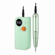 Portable Nail Drill Kit Rechargeable Nail Machine Electric Cordless Efile Nail Drill Set with 6 Nail Bits, Manicure Pedicure Tool,Green