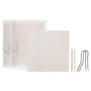 A4 Loose Leaf Notebook Binder 8 Tab 30 Rings 60 Sheets Ruled Paper, White 2 Set