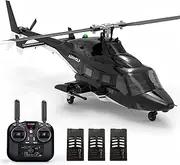 F02S GPS RC Helicopter for Adult, 3D/6G Stunt Mode 8CH Flybarless Military Stabilized Aircraft with Optical Flow Positioning,3 Battery