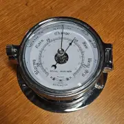 Royal Mariner 140mm 5.5" Barometer Chrome Over Solid Cast Brass New C622LRC