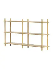 [Artiss] Wooden Storage Stand Rack Bookshelf 3 Tiers Bookcase Display Shelves in Pine