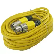 15 ft foot YELLOW Male Plug To 3pin XLR Female Jack Microphone Cable MIC CORD