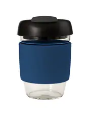 Glass Go Cup (Navy/ Black/Grey) - 355mL