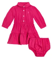 [Polo Ralph Lauren Kids] Polo Ralph Lauren Kids Baby cotton dress and bloomers set M 9 pink
