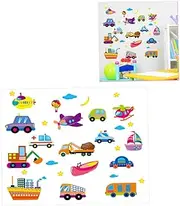 ibasenice Removable Car Wall Decals for Kids Room 30x40cm Cartoon Sticker Set Easy to Apply for Children's Decor