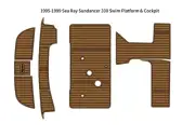 Custom-Fit EVA Foam Teak Deck Flooring Pads for 1999-2005 Four Winns 268 Vista