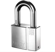 Abloy Sentry PL350/50B Hardened Steel Padlock w/ 2 Keys, Chrome Finish