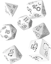 Q Workshop Bright Llama Dice Set (White & Black)