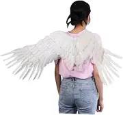 WOFASHPURET 1 PC Wing Costume Fairy Wings Costumes Wings for Angel Costume Women Fairy Wings Adult Halloween Costume Inflatable Fairy Butterfly Wings Buzz Costume Adult Apparel White