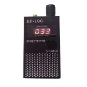 RF-10G Digital RF Detector Wireless Signal Strength Meter 1MHz-10GHz High Sensitivity Adjustable Alarm Rechargeable Batt