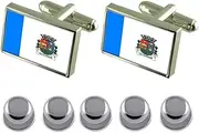 [Select Gifts] Shirt Dress Studs Natividade City Rio de Janeiro State Flag Cufflinks