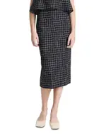 Vince Trellis Plaid Pencil Skirt