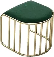 Foot Stool Dressing Table Footrest Sofa Stool, Nordic Dressing Stool Makeup Stool Home Lazy Footstool Bedroom Bed End Stool 47X47X45Cm,Practicalniture/K Green