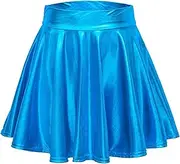 [STKARCV] High Waist Solid Pleated Skirt School Girl Mini Carnival Costumes Evening Club Party Pole Dance Short