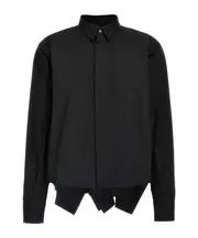 panel-detail shirt 1,2 Black