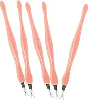 MUSISALY Essential Manicure Tools 5pcs Cuticle Remover Set Pusher Trimmer Nail Tools Supplies