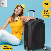 Slimbridge 24" Luggage Suitcase Code Black Hard Shell Carry Bag Trolley