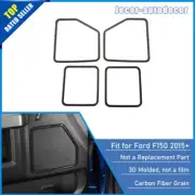 Carbon Fiber Front & Rear Door Speaker Horn Cover Frame Trim for Ford F150 15-20 (for: Ford)