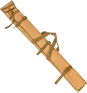 GOOHOCHY Portable Fishing Rod Tackle Bag Lightweight Khaki Fishing Tools Storage Pouch with Capacity Durable Canvas Easy for Outdoor Adventures