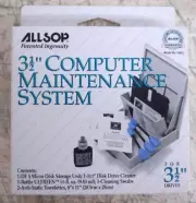Allsop Easy 3.5" Head CLEANING KIT Diskette W/ Cleaning Fluid Brand New Sealed