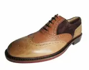 Kenneth Cole New York Men's Elite Class Leather Wingtip Oxford Shoe Size 10