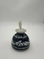 Vintage Pottery Oil Lamp or Bud Vase | Marni Joy Kamzan 3.25”