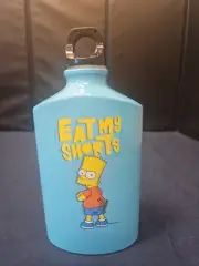 The Simpsons Eat My Shorts Bart Simpson 19oz Aluminum Water Bottle / Flask NEW