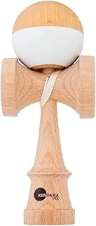 Kendama USA - Kaizen Half Split Kendamas - Silk Rubberized Paint - Natural & White (Casper)