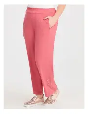 [Taking Shape] Button Hem Natural Pant in Desert Rose