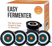 Easy Fermenter Fermentation Kit, Mason Jar Airlock Lid for Wide Mouth Jars, Kimchi, Pickle, and Sauerkraut Fermenting, Pack of 4