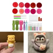 Needle Felting Set for Beginner with Felting Needle Felting Pad Wool Roving