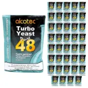 40 x ALCOTEC 48 HOUR TURBO SUPER YEAST - Home Brew Spirit 25 Litres In 48 Hours