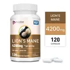 Lion's Mane 4200mg-Bioperine,Brain Booster Supplement,Memory and Immune Support