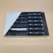 Wusthof Gourmet 6 Piece 4 1/2" Steak Knife Set 1125060601 - 9728 Stainless Steel
