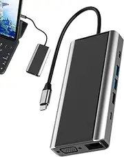 Nybhyjka Headphone Charging Station | 5Gbps Multiple Ports Dock Station | Fast Charging Supplies, Portable Cell Phone Accessories for Transferring Music