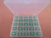 Box of 25 Clear GREEN Bobbins For Viking Husqvarna White Home #4125615-45