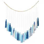 Colorful Tassel Garland Wood Beads Tassel Garland Banner Wall Hangings / Style 4