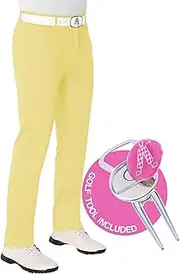[Royal & Awesome] Pastel Mens Golf Pants, Golf Pants Men Slim Fit Stretch, Dress Pants Men, Men's Golf Pants