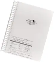 . Refillable Notebook 150 Pages 9.9 X 7.8 Inches Clear (N-1610-1)