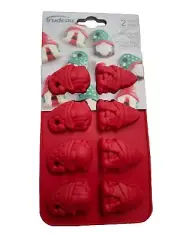 Trudeau Gnome Molds 2 Pc Silicone Chocolate Candy Baking Makes 16 NEW Christmas