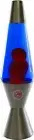 LAVA LAMP SILVER BASE 37CM BLUE LIQUID/RED LAVA, NEW, GIFT BOXED, FREE POSTAGE
