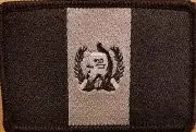 GUATEMALA Flag Military Patch W/ Hook & Loop Fastener Black & Gray #6