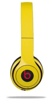 Skin Wrap for Beats Solo Wireless 2 3 4 Solids Yellow SKIN ONLY