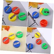 FUNOMOCYA 100Pcs Round Design Handheld Pencil Sharpener for Stationery Supplies Colors Present for Students and Back to School