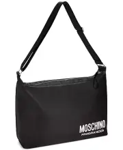 Moschino Fragrance Black Crossbody Bag Shoulder Messenger Travel Large Bag NEW