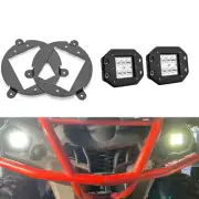 Fit Can-Am Outlander LED Headlight Conversion Light Pods Flush Mount Bracket Kit